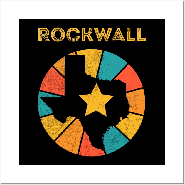 Rockwall Texas Vintage Distressed Souvenir Wall Art by NickDezArts